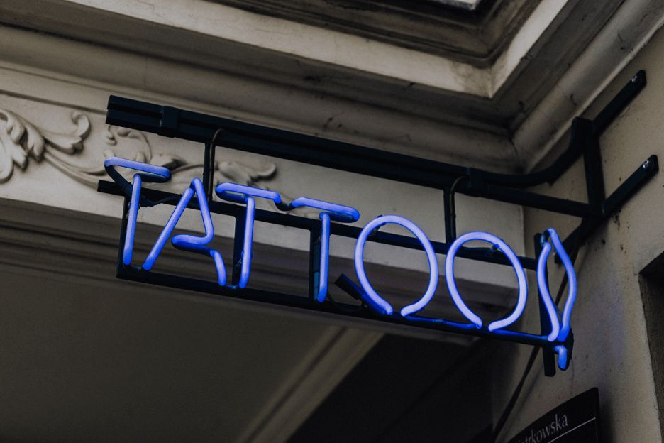 Linework running in a tattoo studio
